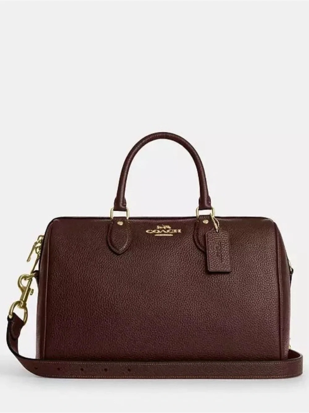 NWT Coach Rowan Large Satchel Bag in Maple CES11